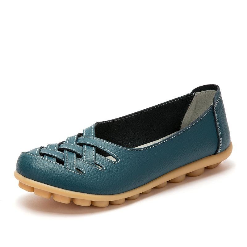 Women Flats Fashion Women Genuine Leather Shoes Casual Loafers Summer Women Shoes ballet flats Moccasins Mother Loafers
