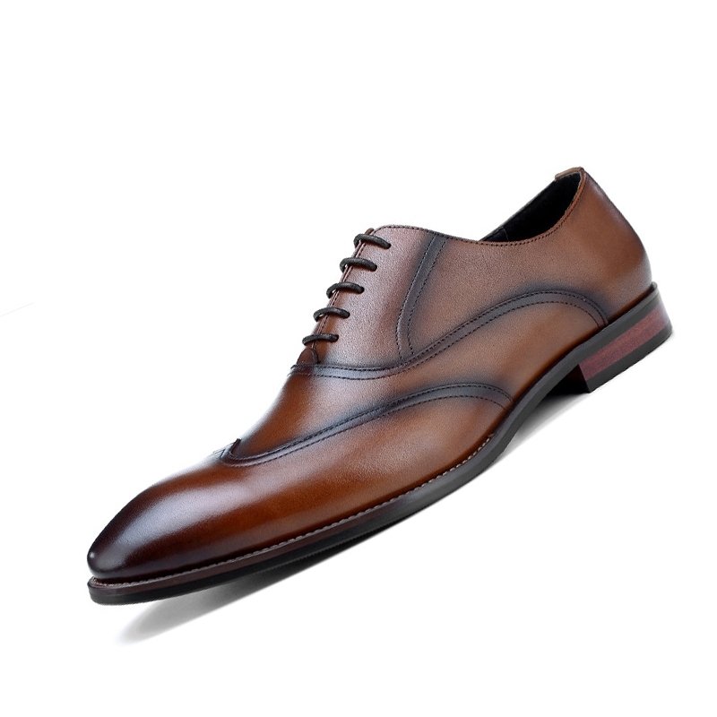 New Business Dress Shoes Men's British Carved Formal Casual Shoes Handmade Genuine Leather Oxfords Shoes Men
