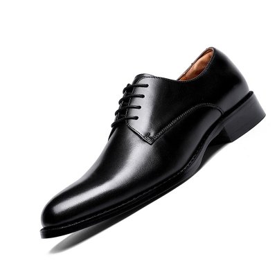 Brand New Men's Genuine Leather Shoes Business Dress Elegant Gentleman Shoes Black British Style Lace Up Wedding Shoes